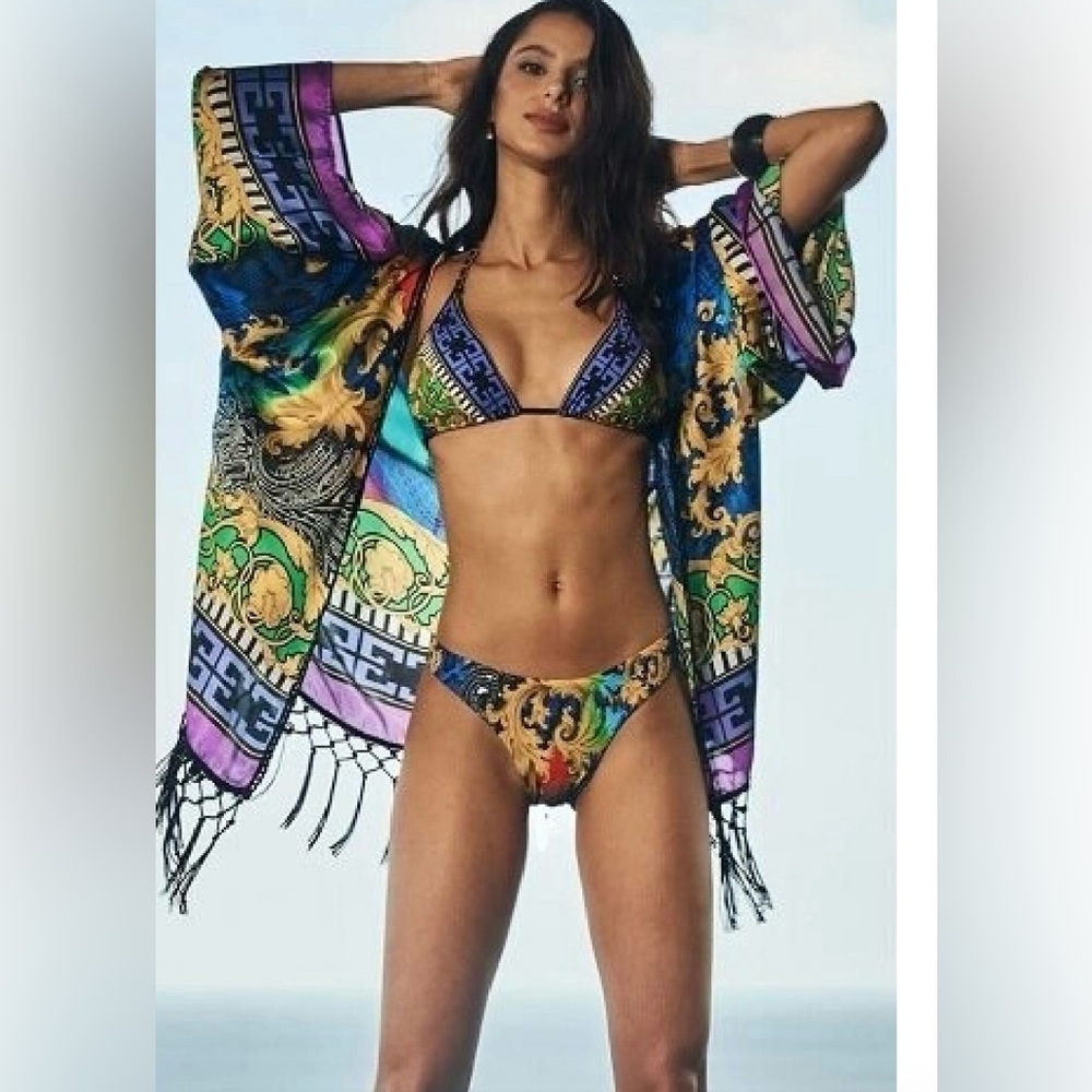 NWT, Sauvage Swim Silk Kimono, One Size